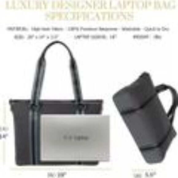 Laptop Bag Travel Utility Tote Bag Work Handbag Diaper Bag - Picture 3 of 6